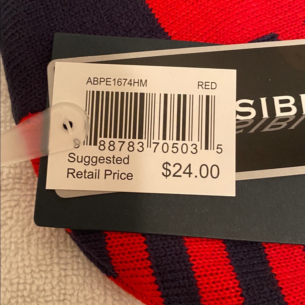 U.S. Polo Assn. Red and Navy Colorblock Beanie…One Size - Picture 5 of 5